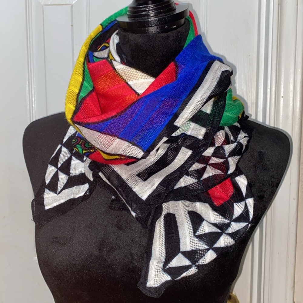 Beautiful abstract scarf from Italy
